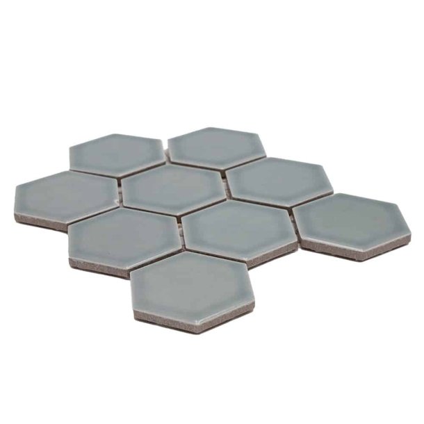 Cotto Hexagon  Silver Grey flise. 0,90 m2 pr. pakke.