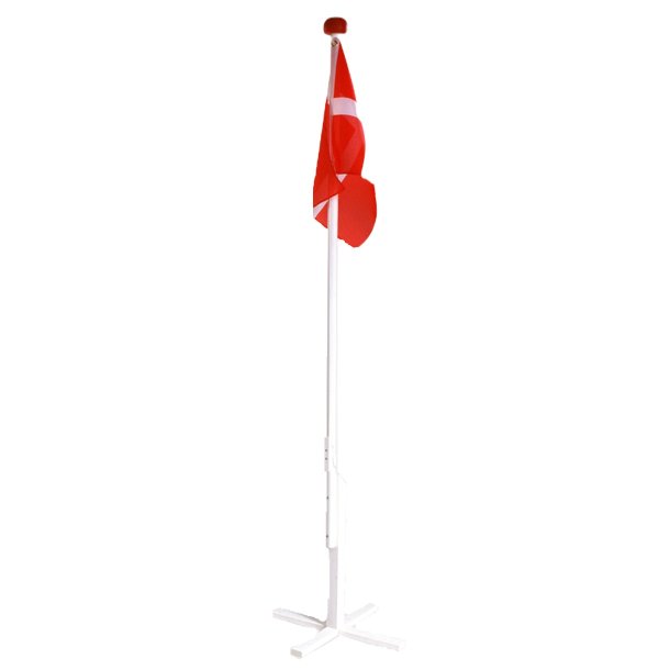 Dano Mast trstang 1,8 meter med krydsfod og flag