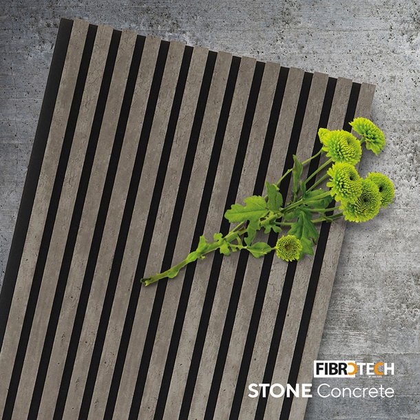 Fibrotech Stone akustikpanel 18x520x2440 mm concrete stone