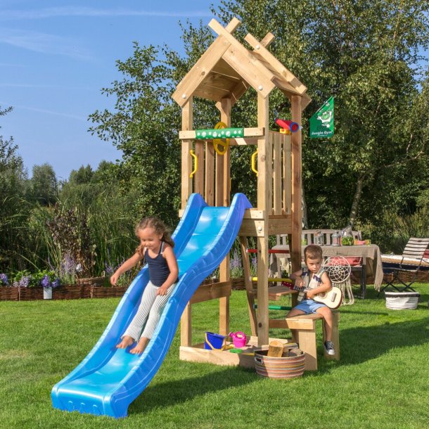 Jungle Gym Totem legetrn komplet inkl. bl rutschebane