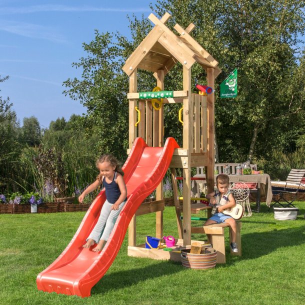 Jungle Gym Totem legetrn komplet inkl. rd rutschebane